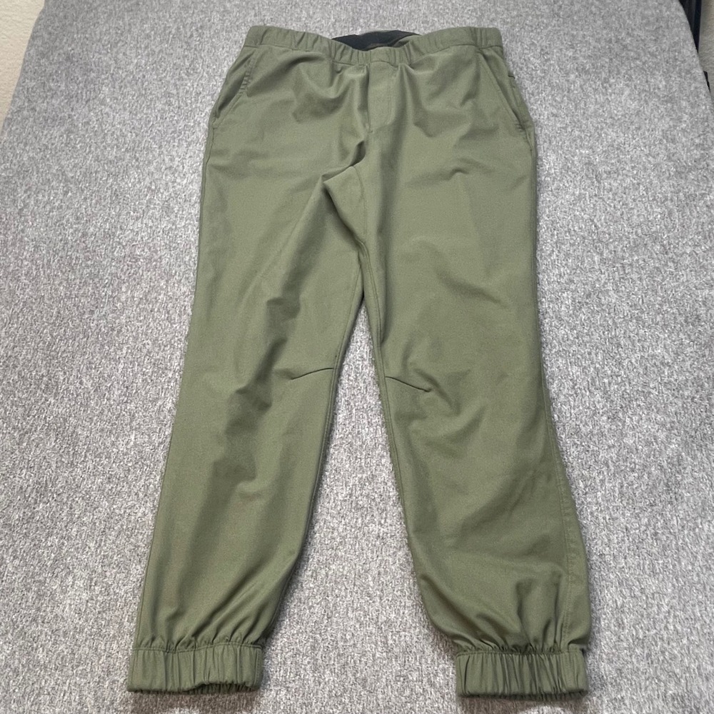 Backcountry Mens Jogger Pants Large Olive Green Elastic Waist Hiking Outdoor‎ L